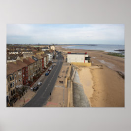 Redcar Beach från Beacon Poster