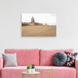 Redcar Beach och Beacon Canvastryck