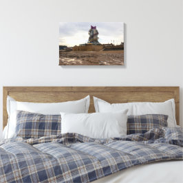 Redcar Beach och Beacon Canvastryck