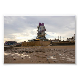 Redcar Beach och Beacon Fototryck