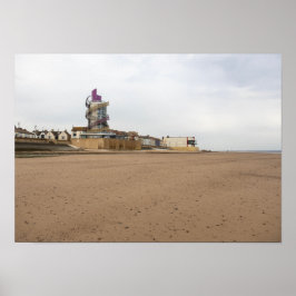 Redcar Beach och Beacon Poster