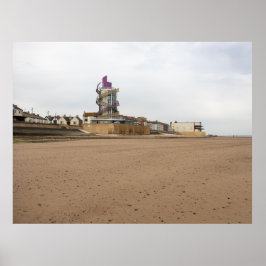 Redcar Beach och Beacon Poster