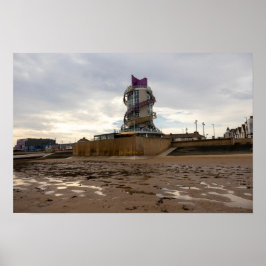 Redcar Beach och Beacon Poster