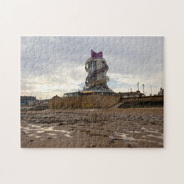 Redcar Beach och Beacon Pussel (Horisontell)