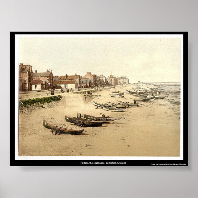 Redcar, Eplanade, Yorkshire, England Poster (Framsidan)