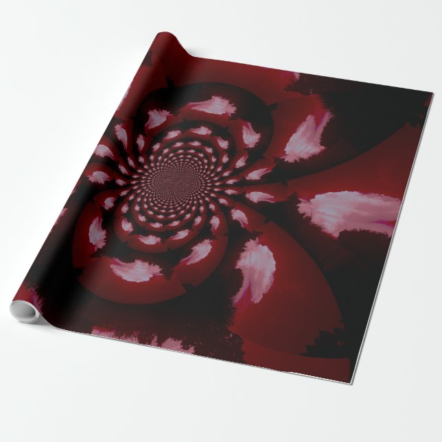 RedCloud Fractal Wrap Presentpapper (Utrullad)