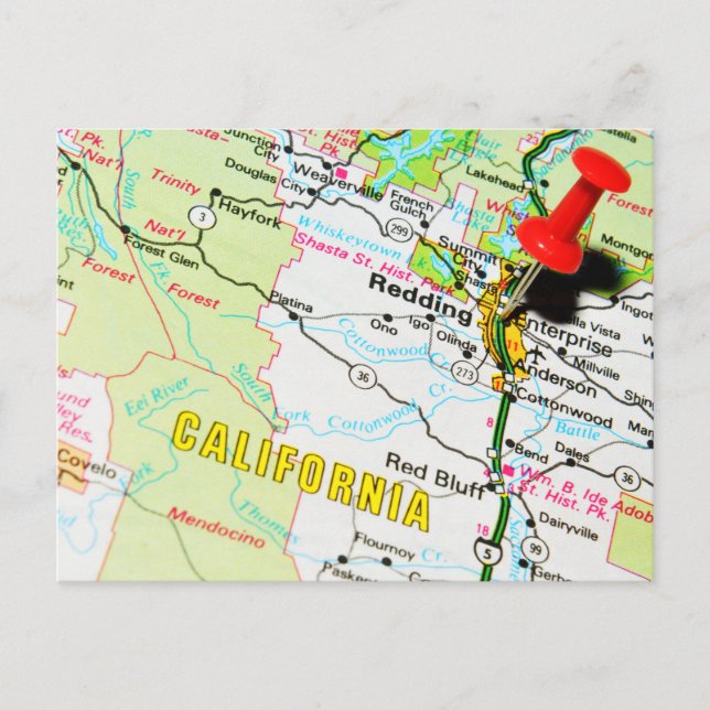 Redding Kalifornien Vykort (Framsida)
