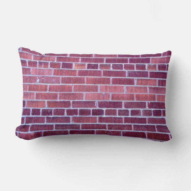 Reddisch Brownish Brick Wall Lumbarkudde (Framsida)