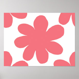Reddisch Rosa Flower Poster
