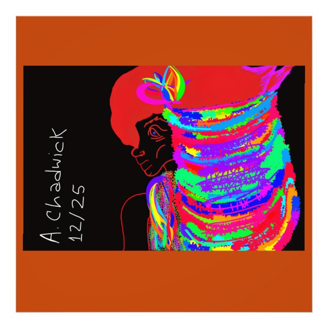 Reddish-Orange Fox Warrior Princess  Fototryck (Framsidan)