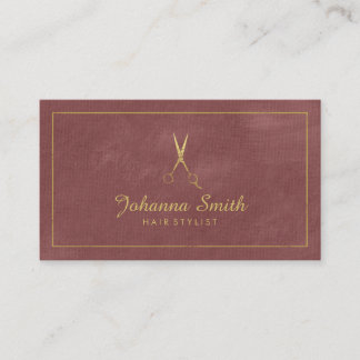 Reddiska Canvas Golden Ram & Scissors Hairstylist Tidsbeställning Kort