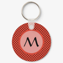 Reddiska Orangen Polka Dot Monogram