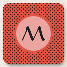 Reddiska Orangen Polka Dot Monogram