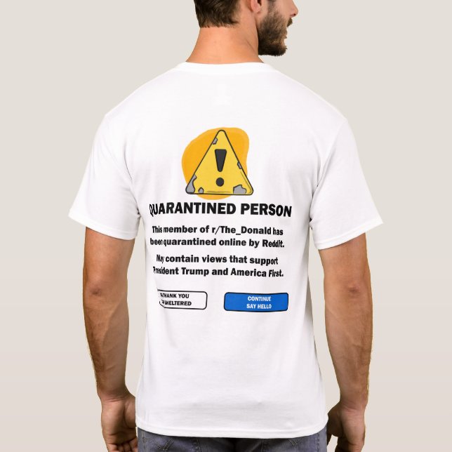 Reddit den Donald karantänskjortan T Shirt (Baksida)