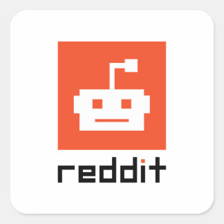 Reddit Logotyp Konst Fyrkantigt Klistermärke