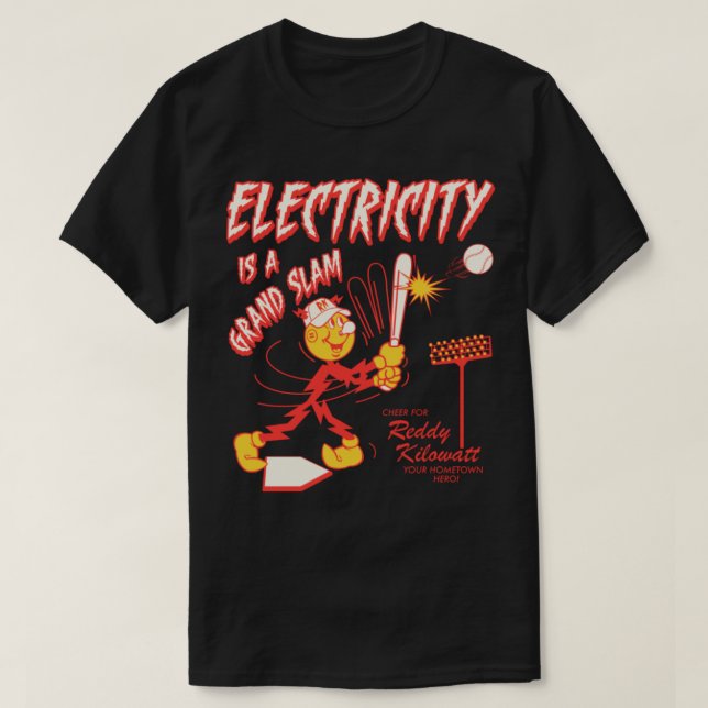 Reddy Kilowatt Baseball Hero T Shirt (Design framsida)