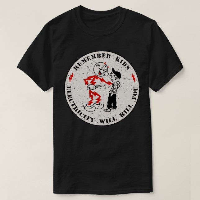 Reddy Kilowatt kommer ihåg att barnel kommer att d T Shirt (Design framsida)