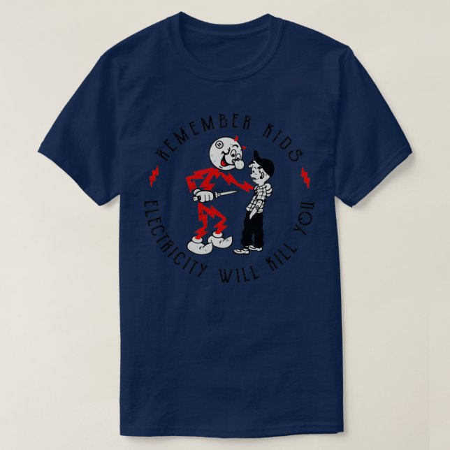 Reddy Kilowatt kommer ihåg att barnel kommer att d T Shirt (Design framsida)