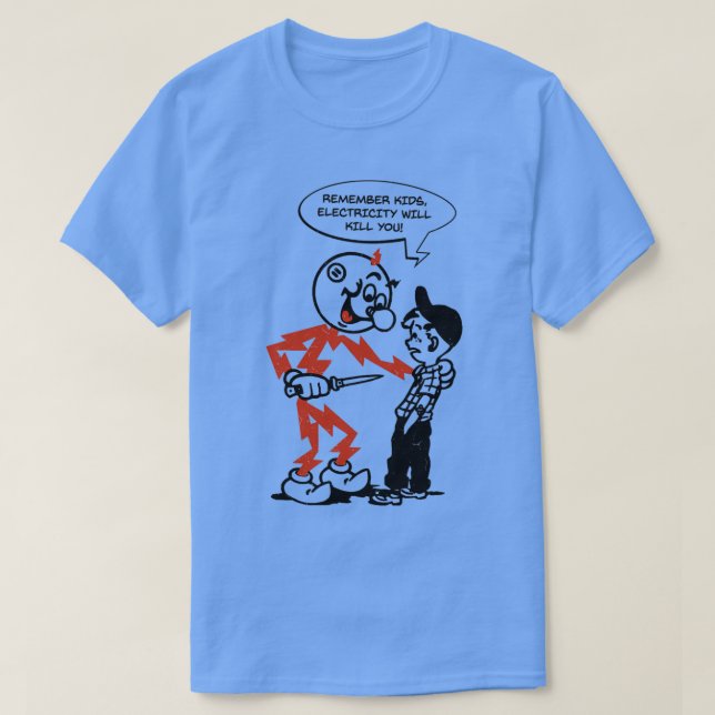 Reddy kilowatt kommer ihåg att barnel kommer att d t shirt (Design framsida)