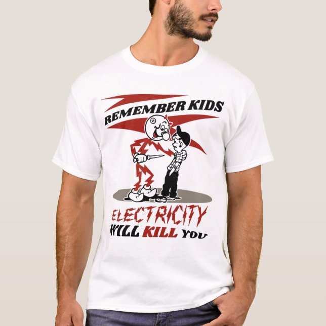 Reddys kilowatt, elektricitet Dödor dig T Shirt (Framsida)