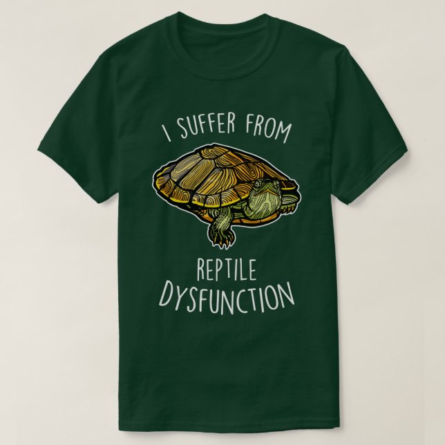 Redearerad funktion för Turtle Reptile-dysfunktion T Shirt (Design framsida)