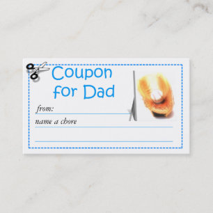 Redeemable Chore Coupon for Parents Rabattkort