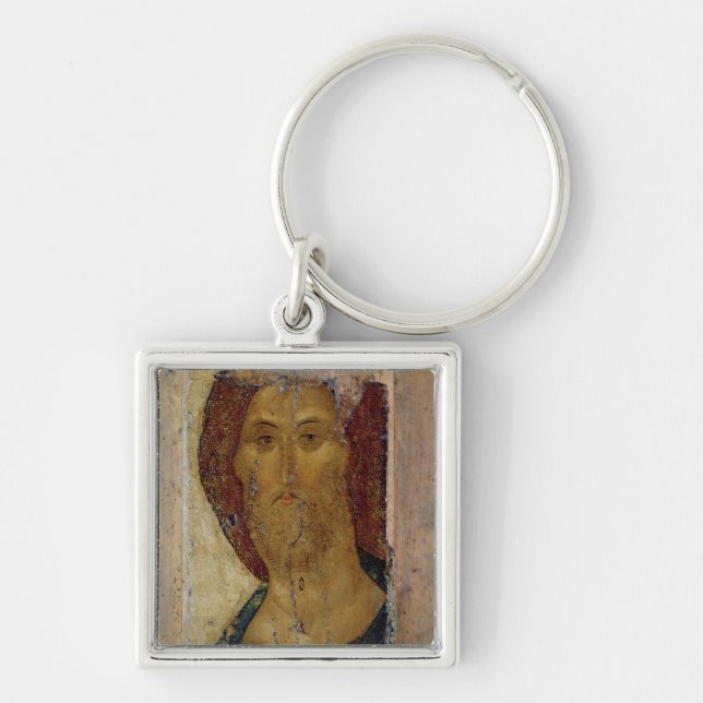 Redeemer 1420 fyrkantig silverfärgad nyckelring (Framsidan)
