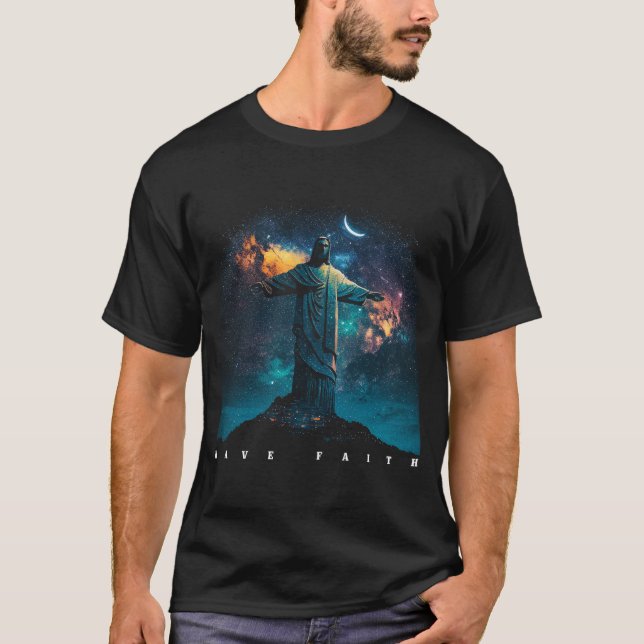 Redeemer Kristus, Faith, Rio de Janeiro Brazi T Shirt (Framsida)