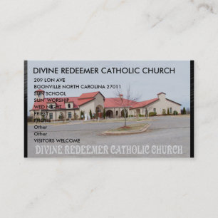 , REDEEMERKATOLSK KYRKA FÖR AFFÄR CARD-DIVINE… VISITKORT