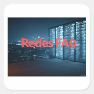 Redes FAQ Fyrkantigt Klistermärke