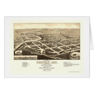 Redfield panorama- karta för SD - 1883 Hälsningskort
