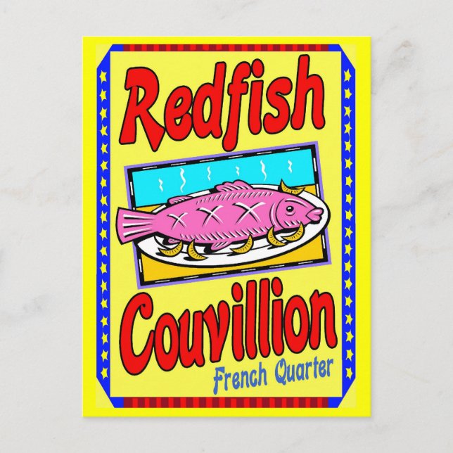 Redfish Couvillion Vykort (Framsida)
