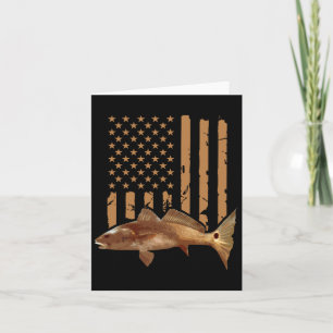 Redfish Fishing Red Drum Tailing US American Flagg Kort