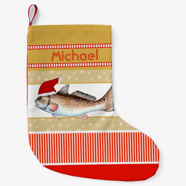 Redfish Santa Liten Julstrumpa (Framsidan)