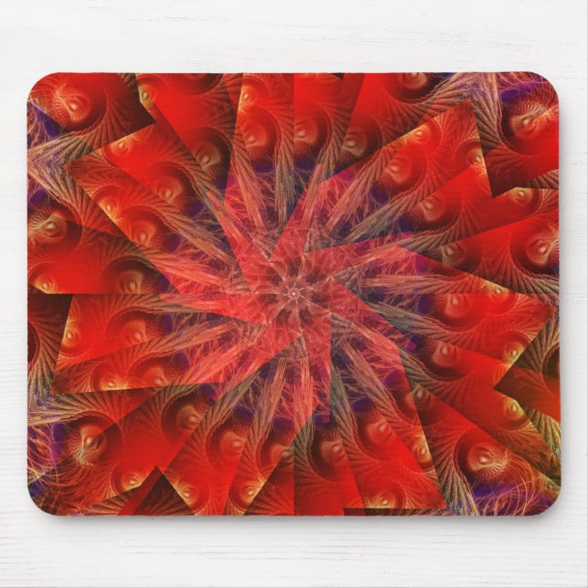 RedFractal Swirl Mousepad Musmatta (Framsidan)