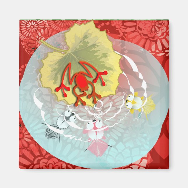 RedFrog med kois Magnet (Framsidan)