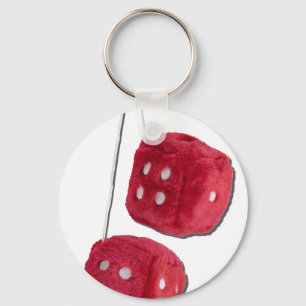 RedFuzzyDice073011 Nyckelring
