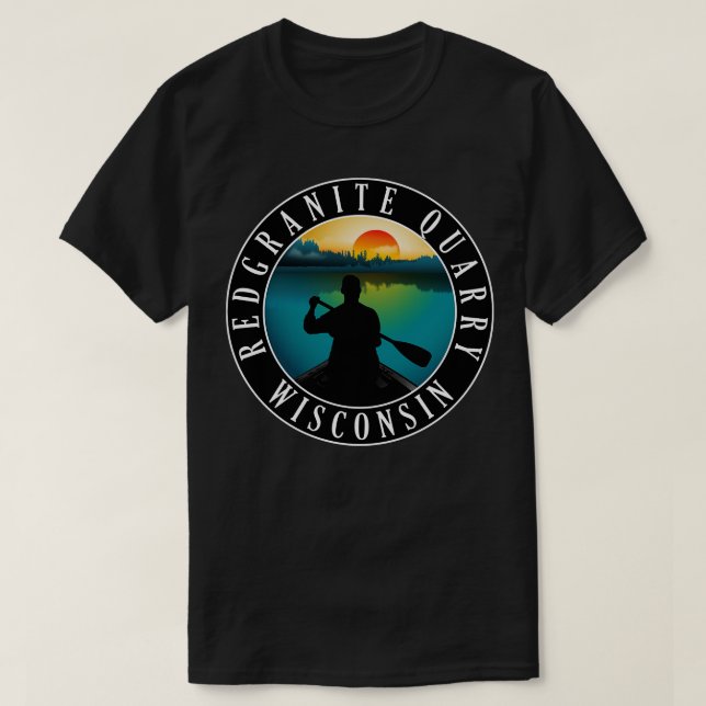 Redgranite Quarry Wisconsin Canoeing T Shirt (Design framsida)