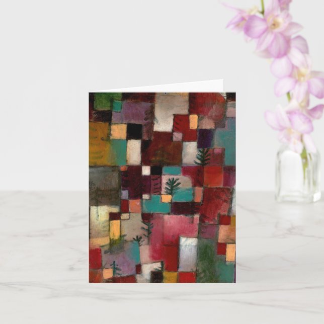 Redgreen and Violet Gult Rhythms, Paul Klee Art Kort (Orkide)