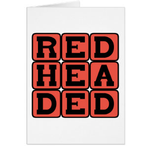 Redhead, Ginger Hair Färg Hälsningskort