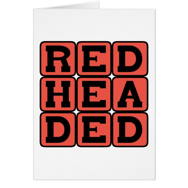 Redhead, Ginger Hair Färg Hälsningskort (Framsidan)