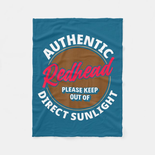 Redhead Keep Out Of Sunlight - Funny Ginger  Fleecefilt (Framsidan)