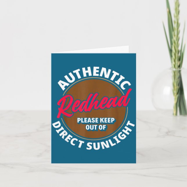 Redhead Keep Out Of Sunlight - Funny Ginger  Kort (Framsida)