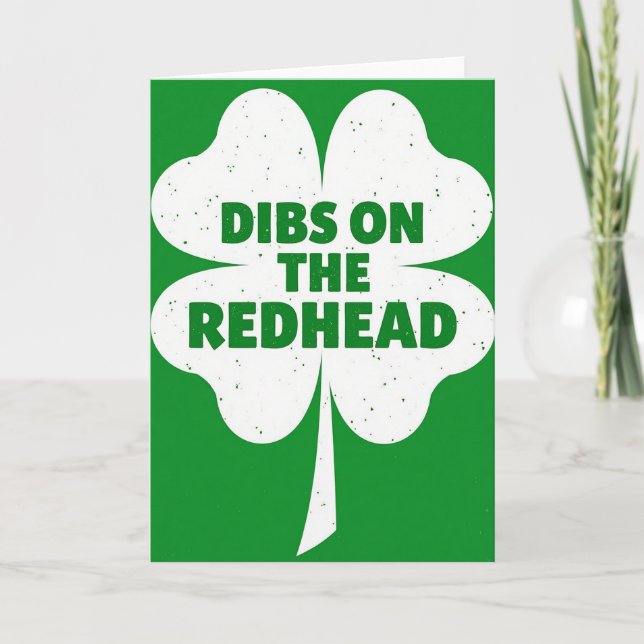 Redhead Luck St Patricks Day Card Kort (Framsida)