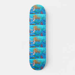 redheaded sjöjungfrublåttskateboard mini skateboard bräda 18,7 cm