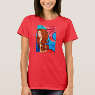 redheaded sjöjungfrut-skjorta t-shirt