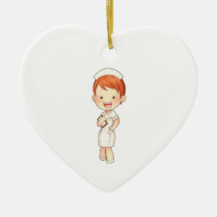 Redheaded traditionell julgransprydnad keramik