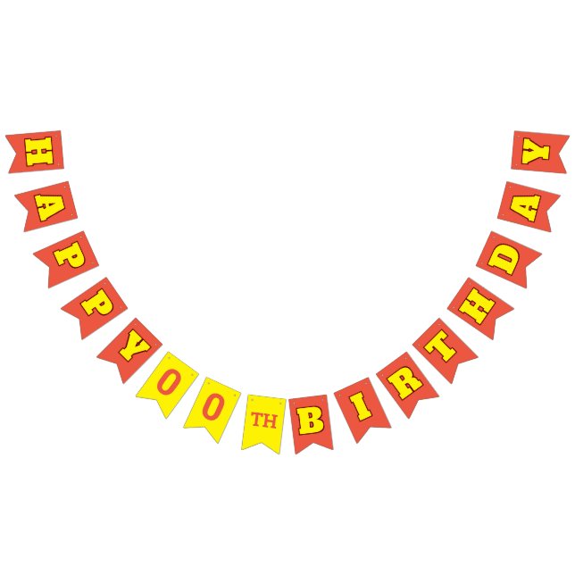 Redigera åldern på ORANGE och GULT Grattis på föde Vimplar (Alla)