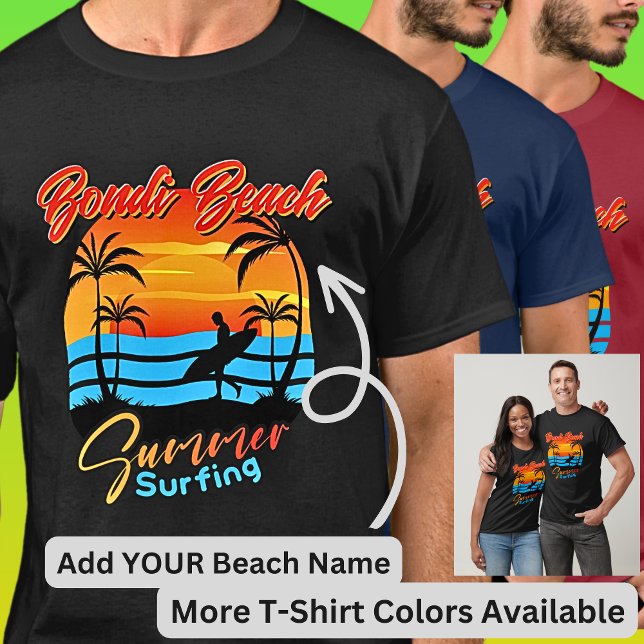 Redigera all text - lägg till Namn-Beach-BONDI-BEA T Shirt (Skapare uppladdad)