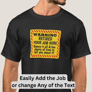 Redigera ALLA TEXT - Lägg till jobbvarning för åte T Shirt